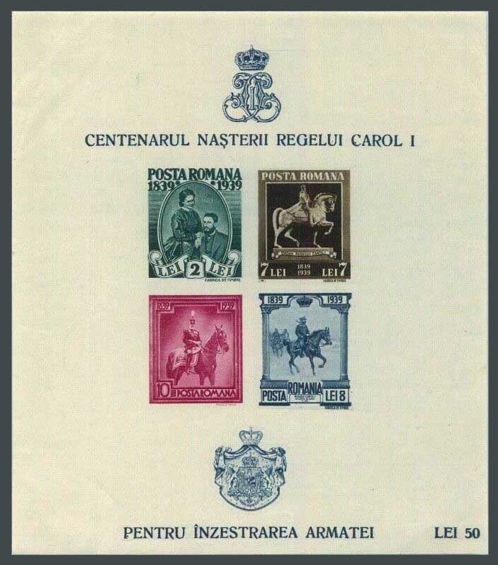 Romania sc#475-88,489-90,504-5 #488A-C Souvenir Sheets (1939-40) Complete  MH - BAO, La Revista de Bilbao